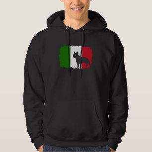 French bull dog Italian Italy flag frenchies bulld Hoodie