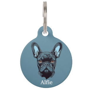 French Bull Dog Personalise Pet Tag