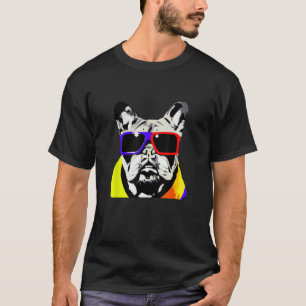 French Bull Dog Sunglasses Fun Cute Classic Graphi T-Shirt