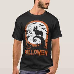 French Bulld0g And Moon Funny Halloween Costume T-Shirt