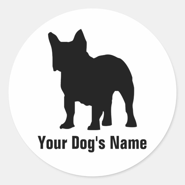French Bulldog フレンチ・ブルドッグ Classic Round Sticker (Front)