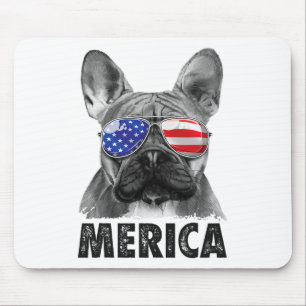 French Bulldog 4th Of July Shirts Merica Men Women Mouse Mat