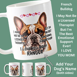 French Bulldog, Add Dog's Name, Change Text Coffee Mug
