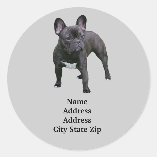 French Bulldog Address Label (Front)