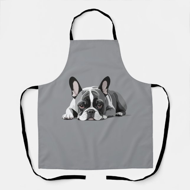 French Bulldog Adorable Cute Animal Sleeping Relax Apron (Front)