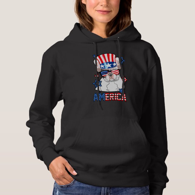 French Bulldog America 4th Of July Men Women Frenc Hoodie (Front)
