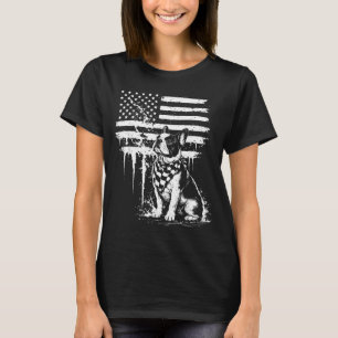 French Bulldog American Flag 4th of July Dog Lover T-Shirt