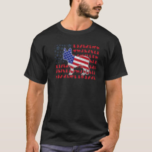 French Bulldog American Flag 4th Of July For Men T-Shirt