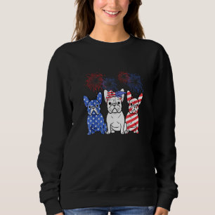 French Bulldog American Flag 4th Of July Independe Sweatshirt