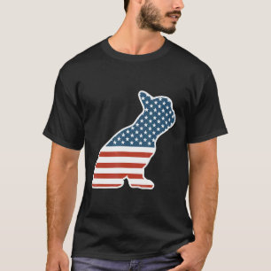 French Bulldog American Flag Dog T-Shirt