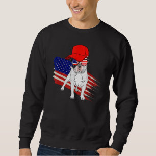 French Bulldog American Flag Usa Patriotic 4th Of Sweatshirt