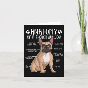 French Bulldog Anatomy Frenchie Dog Lover Owner  Card