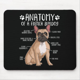 French Bulldog Anatomy Frenchie Dog Lover Owner Mouse Mat