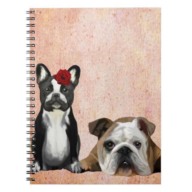 French Bulldog and English Bulldog Notebook (Front)