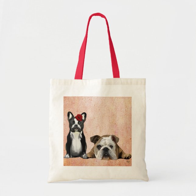 French Bulldog and English Bulldog Tote Bag (Front)