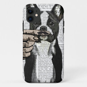 French Bulldog and Finger Moustache iPhone 11 Case