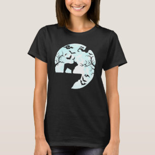 French Bulldog And Moon Halloween French Bulldog D T-Shirt