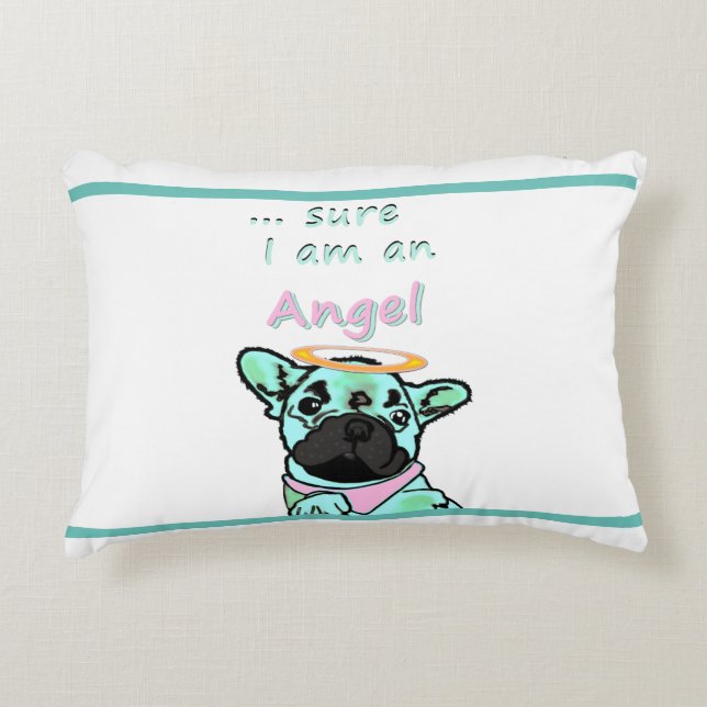 French Bulldog Angel French Bulldog Decorative Cushion (Front)
