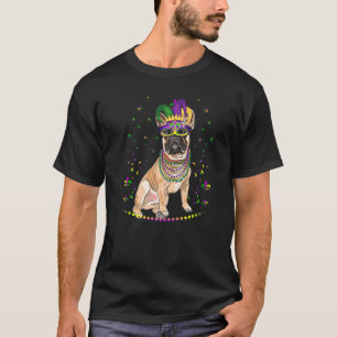 French Bulldog Animal Cute Mardi Gras Carnival Jes T-Shirt