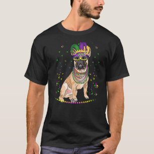 French Bulldog Animal Cute Mardi Gras Carnival Jes T-Shirt