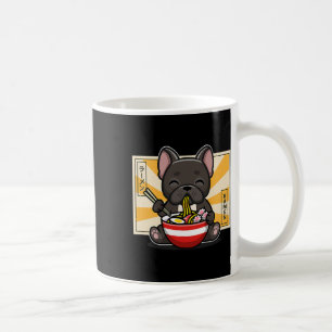French Bulldog Anime Eating Noodle  Coffee Mug
