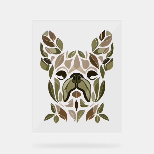 French Bulldog Art Acrylic Sign (Front)
