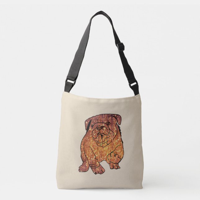 French Bulldog Art All-Over-Print Cross Body Bag (Front)