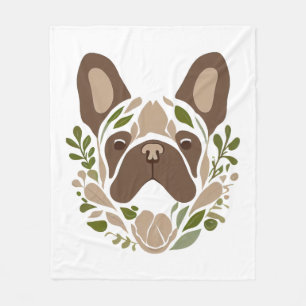 French Bulldog Art  Fleece Blanket