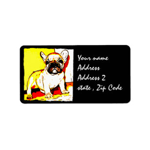 French Bulldog Art Label