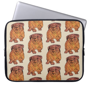 French Bulldog Art Neoprene Laptop Sleeve 15"
