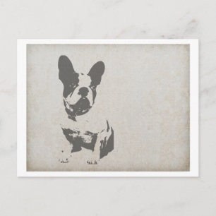 french bulldog art.png postcard
