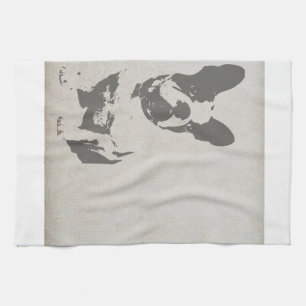 french bulldog art.png tea towel