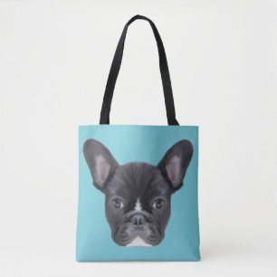 French Bulldog Art Portrait Tote Bag
