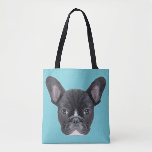 French Bulldog Art Portrait Tote Bag (Front)