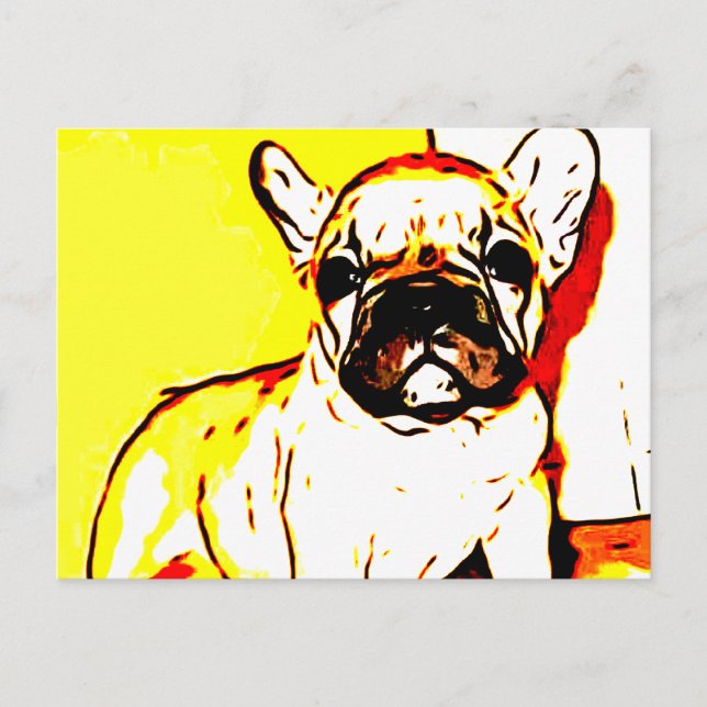 French Bulldog Art Postcard (Front)