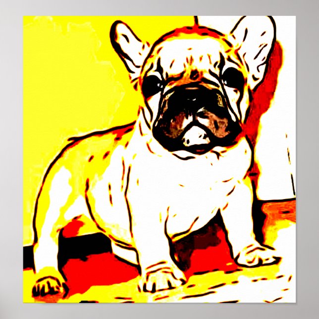 French bulldog art poster (Front)