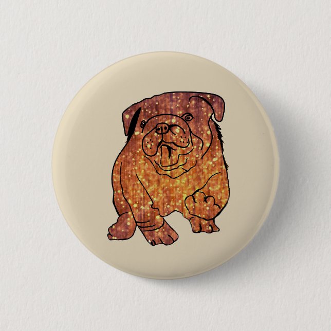 French Bulldog Art Round Badge (Front)