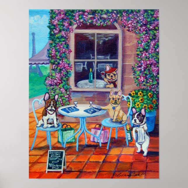 French Bulldog Art Wall Print (Front)