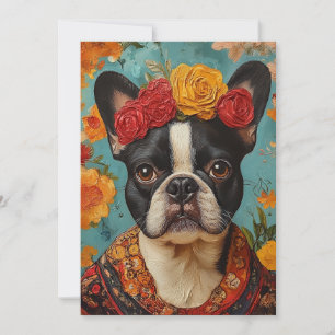 French Bulldog as Frida Kahlo Invitation