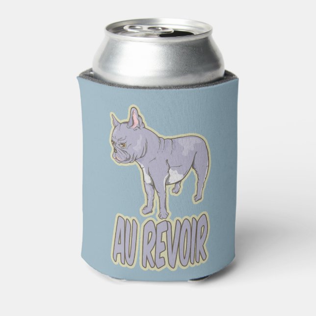 French Bulldog Au Revoir Can Cooler (Can Back)