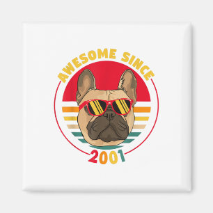 French Bulldog Awesome Gift For 2001 20th Birthday Magnet