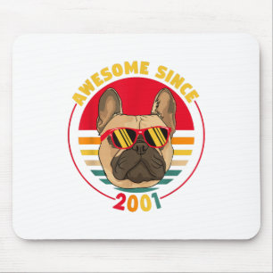 French Bulldog Awesome Gift For 2001 20th Birthday Mouse Mat