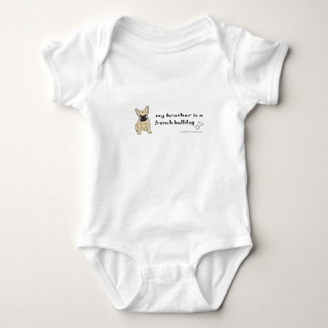 french bulldog baby bodysuit (Front)
