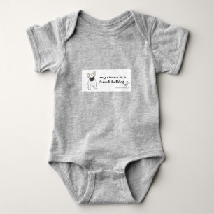 french bulldog baby bodysuit