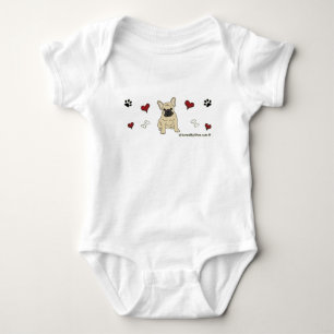 french bulldog baby bodysuit