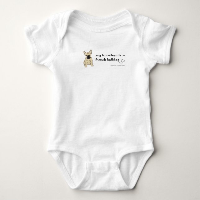 french bulldog baby bodysuit (Front)