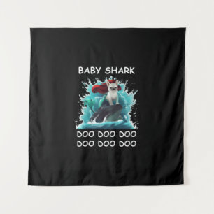 French Bulldog   Baby Shark Doo Doo Doo Tapestry