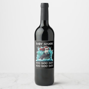 French Bulldog   Baby Shark Doo Doo Doo Wine Label