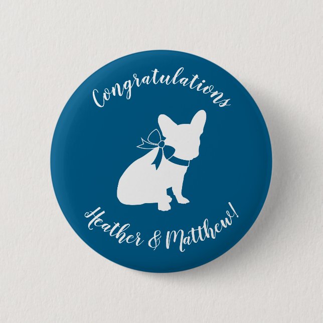 French Bulldog Baby Shower Frenchie Frenchy 6 Cm Round Badge (Front)