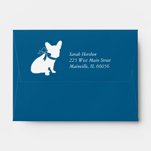 French Bulldog Baby Shower Frenchie Frenchy Envelope (Back (Top Flap))